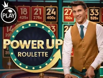 Official Live Dealer logo: Power UP Roulette by Pragmatic Play at NaoBet